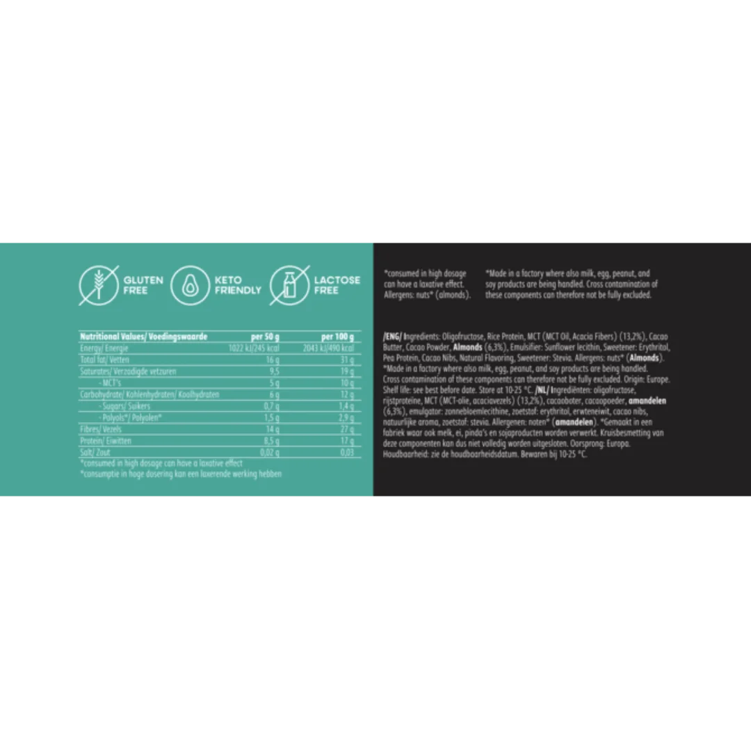 Noordcode Pure Keto Bar ingrediënten