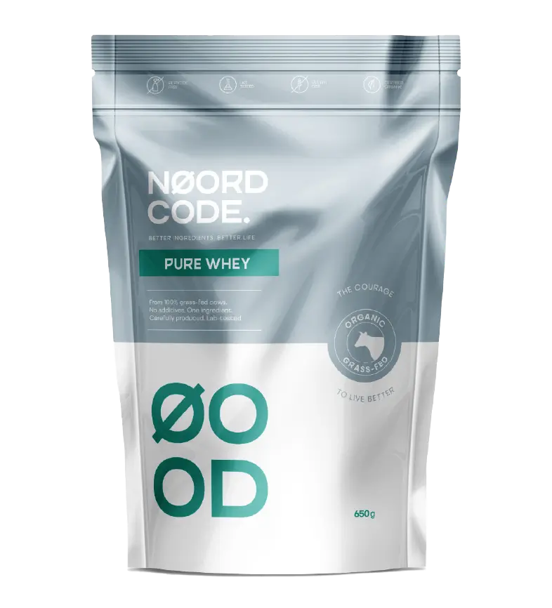 Eiwitpoeder pure whey van Noordcode - biologisch en grasgevoerd volledig onbewerkt