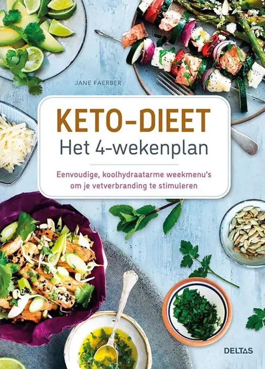 Cover van het keto kookboek Keto-dieet Het 4-weken plan van Jane Faerber