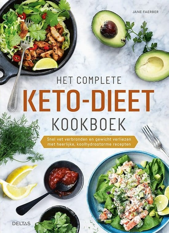 Cover van het keto kookboek Het complete keto-dieet kookboek van Jane Faerber