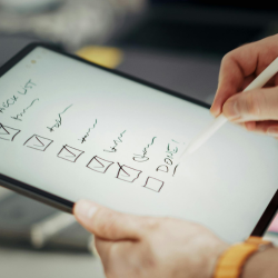 Dieet schema op ipad